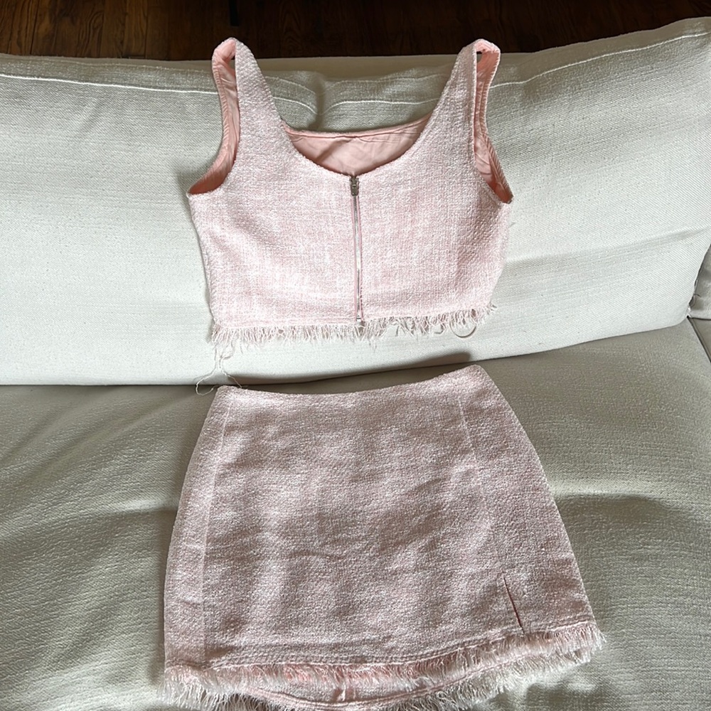 Matching set! Shop these three top and skirt